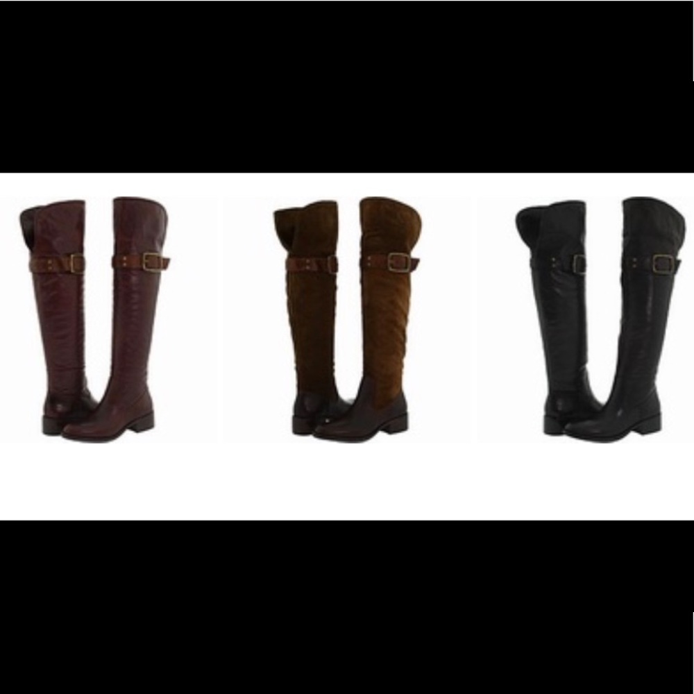 Jessica Simpson OVER KNEE Boots Buckle Riding BOOTS Leather Brown 6.5 - Picture 5 of 5